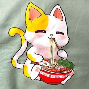 Girls Sweatshirt with Noodle Cat, NWOT